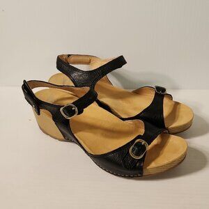 Dansko Tricia Black Sandals Size 40